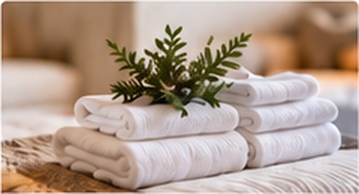Linge de maison propre et soigneusement plié